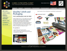 Tablet Screenshot of labelconceptsinc.com
